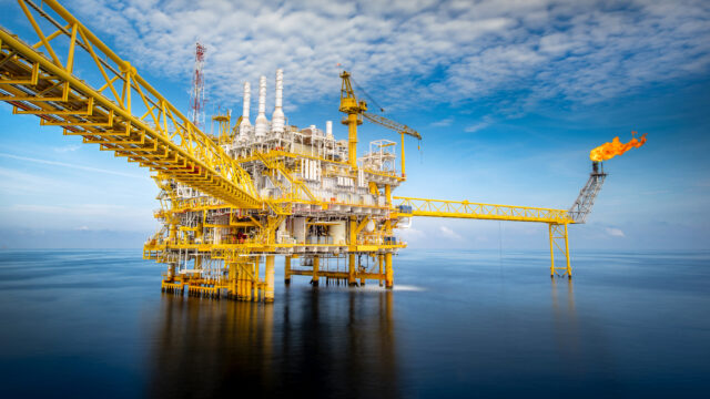 Large,Offshore,Drilling,Oil,Rig,Plant,In,The,Gulf